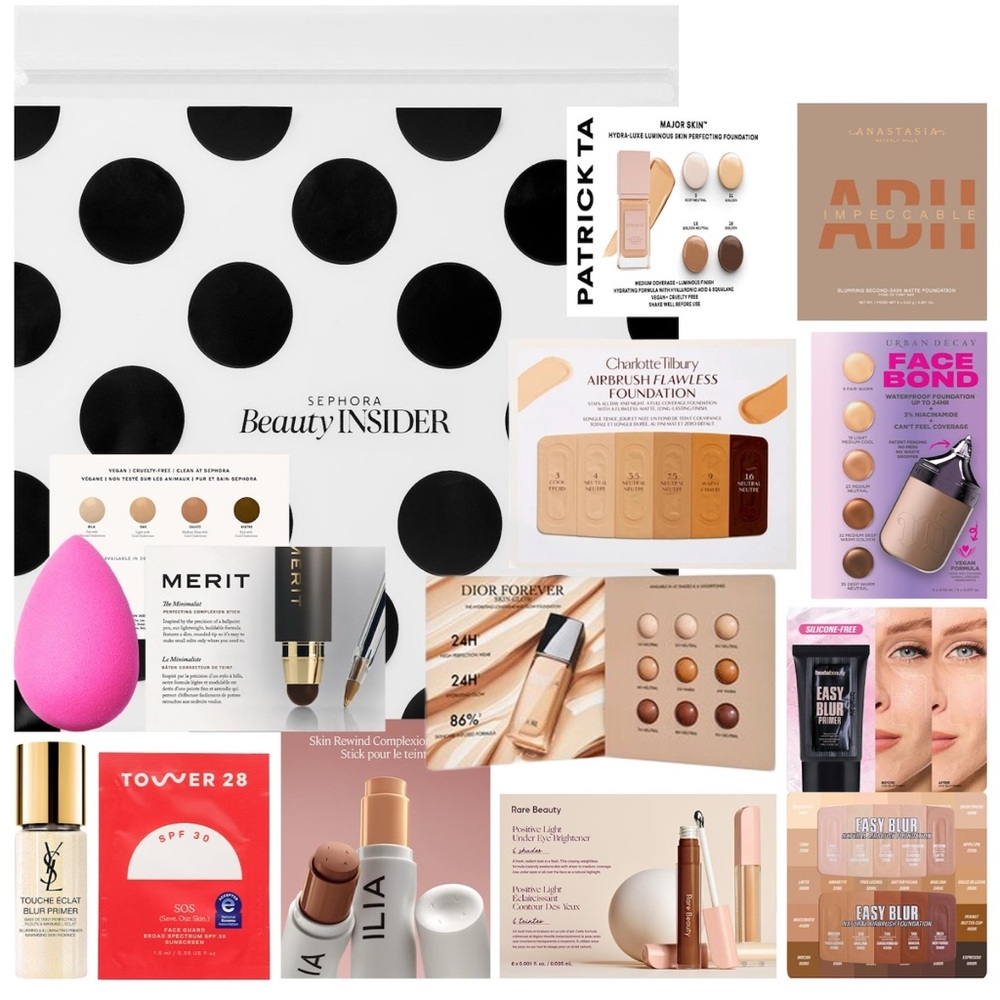 Sephora Foundation Samples — Rare Beauty, Dior & More